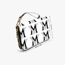 Load image into Gallery viewer, MyVybz Leather Strap Clutch Purse BLK and Silver