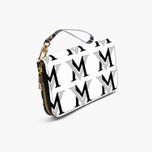 Load image into Gallery viewer, MyVybz Leather Strap Clutch Purse BLK and Silver