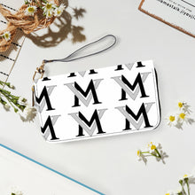 Load image into Gallery viewer, MyVybz Leather Strap Clutch Purse BLK and Silver