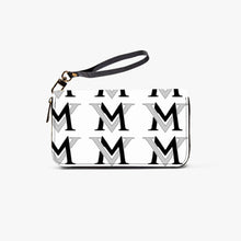 Load image into Gallery viewer, MyVybz Leather Strap Clutch Purse BLK and Silver