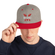 MyVybz Snapback Hat dual color Light gray/Red