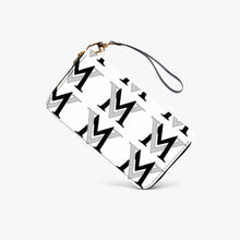 Load image into Gallery viewer, MyVybz Leather Strap Clutch Purse BLK and Silver