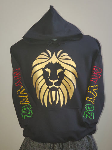 MyVybz Black Lion Hoodie