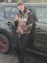 Load image into Gallery viewer, MyVybz Bleach Dye Lightning Hoodie